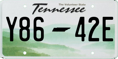 TN license plate Y8642E