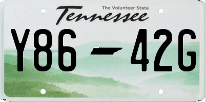 TN license plate Y8642G