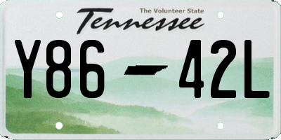 TN license plate Y8642L