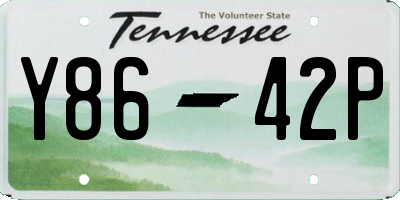 TN license plate Y8642P