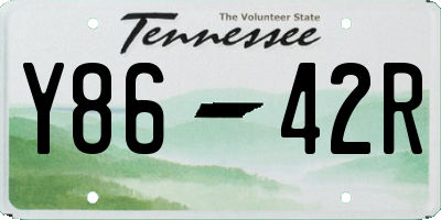 TN license plate Y8642R