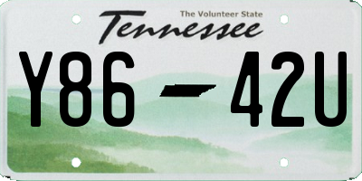 TN license plate Y8642U
