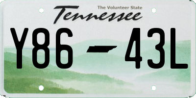 TN license plate Y8643L