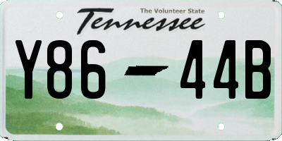 TN license plate Y8644B