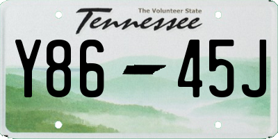TN license plate Y8645J