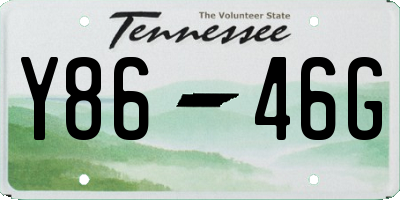 TN license plate Y8646G