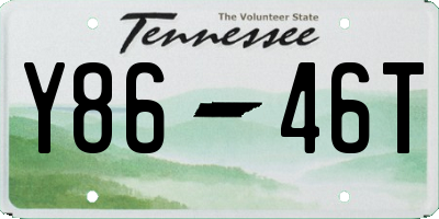TN license plate Y8646T