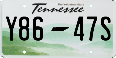 TN license plate Y8647S