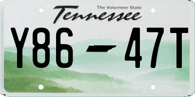 TN license plate Y8647T