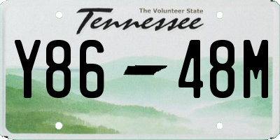 TN license plate Y8648M