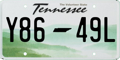 TN license plate Y8649L