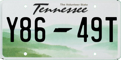 TN license plate Y8649T