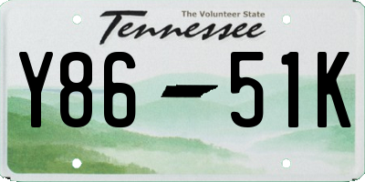 TN license plate Y8651K