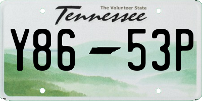 TN license plate Y8653P