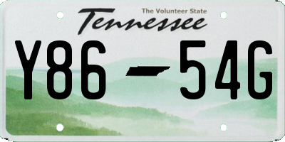 TN license plate Y8654G