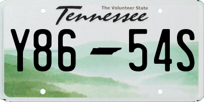 TN license plate Y8654S