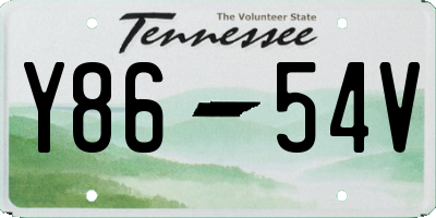 TN license plate Y8654V