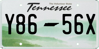 TN license plate Y8656X