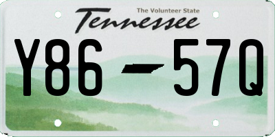TN license plate Y8657Q