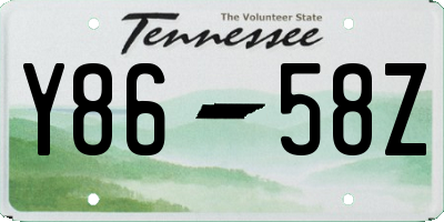 TN license plate Y8658Z