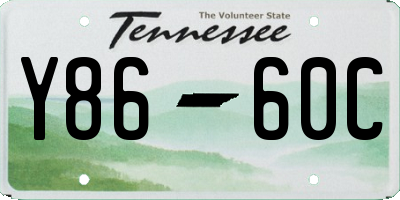 TN license plate Y8660C