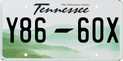TN license plate Y8660X