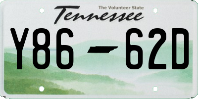 TN license plate Y8662D
