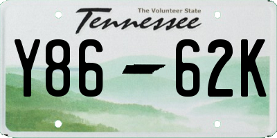 TN license plate Y8662K