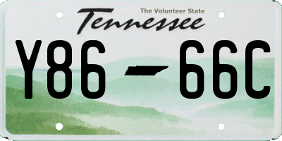 TN license plate Y8666C