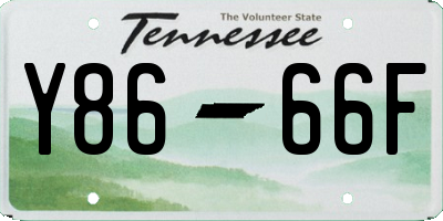 TN license plate Y8666F