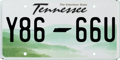 TN license plate Y8666U