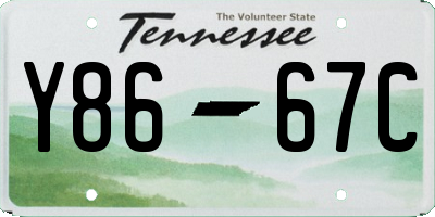 TN license plate Y8667C