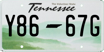 TN license plate Y8667G