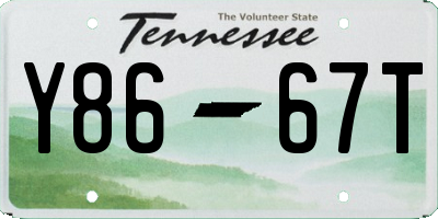 TN license plate Y8667T