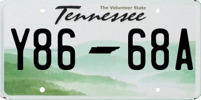 TN license plate Y8668A