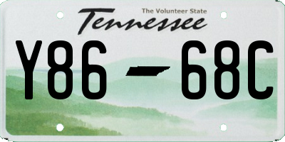 TN license plate Y8668C