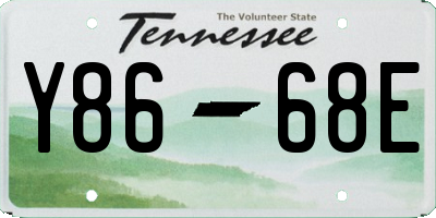 TN license plate Y8668E