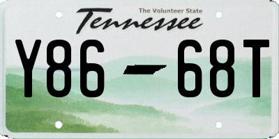 TN license plate Y8668T