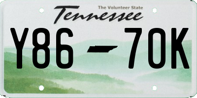 TN license plate Y8670K
