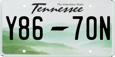 TN license plate Y8670N