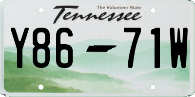TN license plate Y8671W