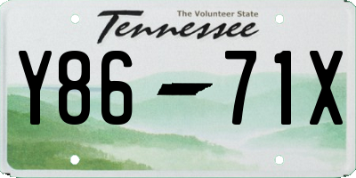 TN license plate Y8671X