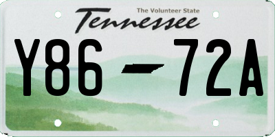 TN license plate Y8672A