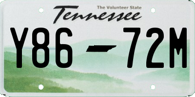 TN license plate Y8672M
