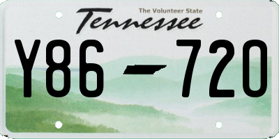 TN license plate Y8672O