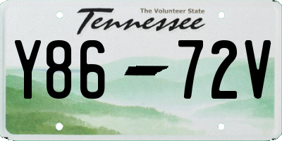TN license plate Y8672V