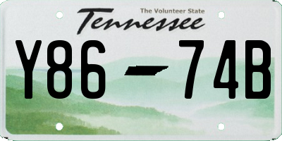 TN license plate Y8674B