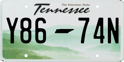 TN license plate Y8674N