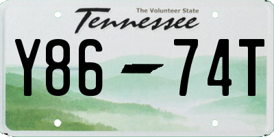 TN license plate Y8674T