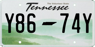 TN license plate Y8674Y